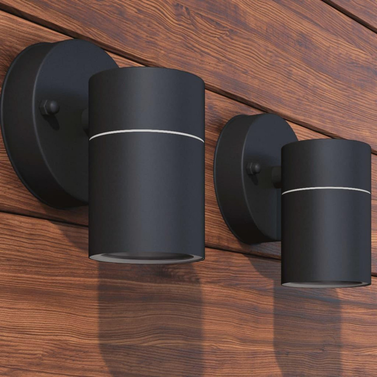VIDAXL Applique murale LED d'exterieur 2 pcs Acier