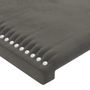 Voir la diapositive 5 : VIDAXL Tete de lit a LED Gris fonce 203x16x78/88 cm Velours
