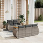 Voir la diapositive 1 : VIDAXL Salon de jardin 6 pcs avec coussins gris resine tressee