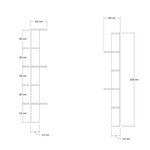 Habitat et Jardin Bibliothèque en bois  Bled  - 40 x 21 x 160 cm - Beige