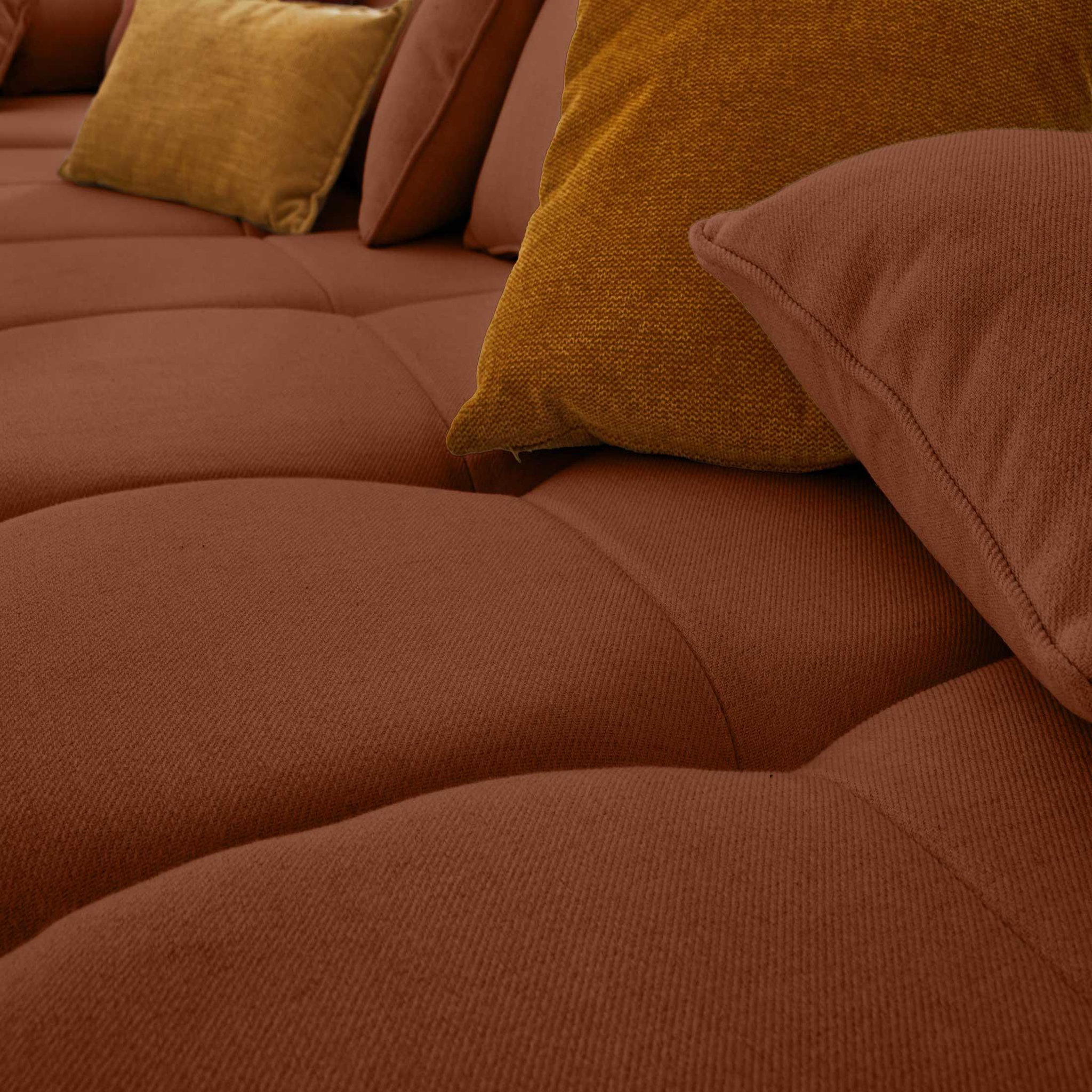 Voir la diapositive 2 : LISA DESIGN Caracas - canapé modulable d'angle gauche - 4 places - en tissu