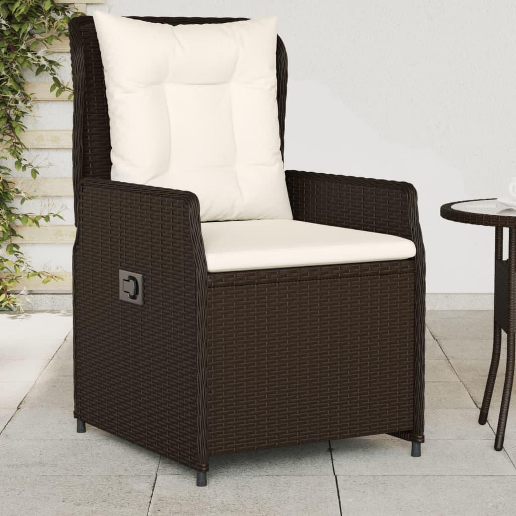 VIDAXL Chaises inclinables de jardin lot de 2 marron resine tressee