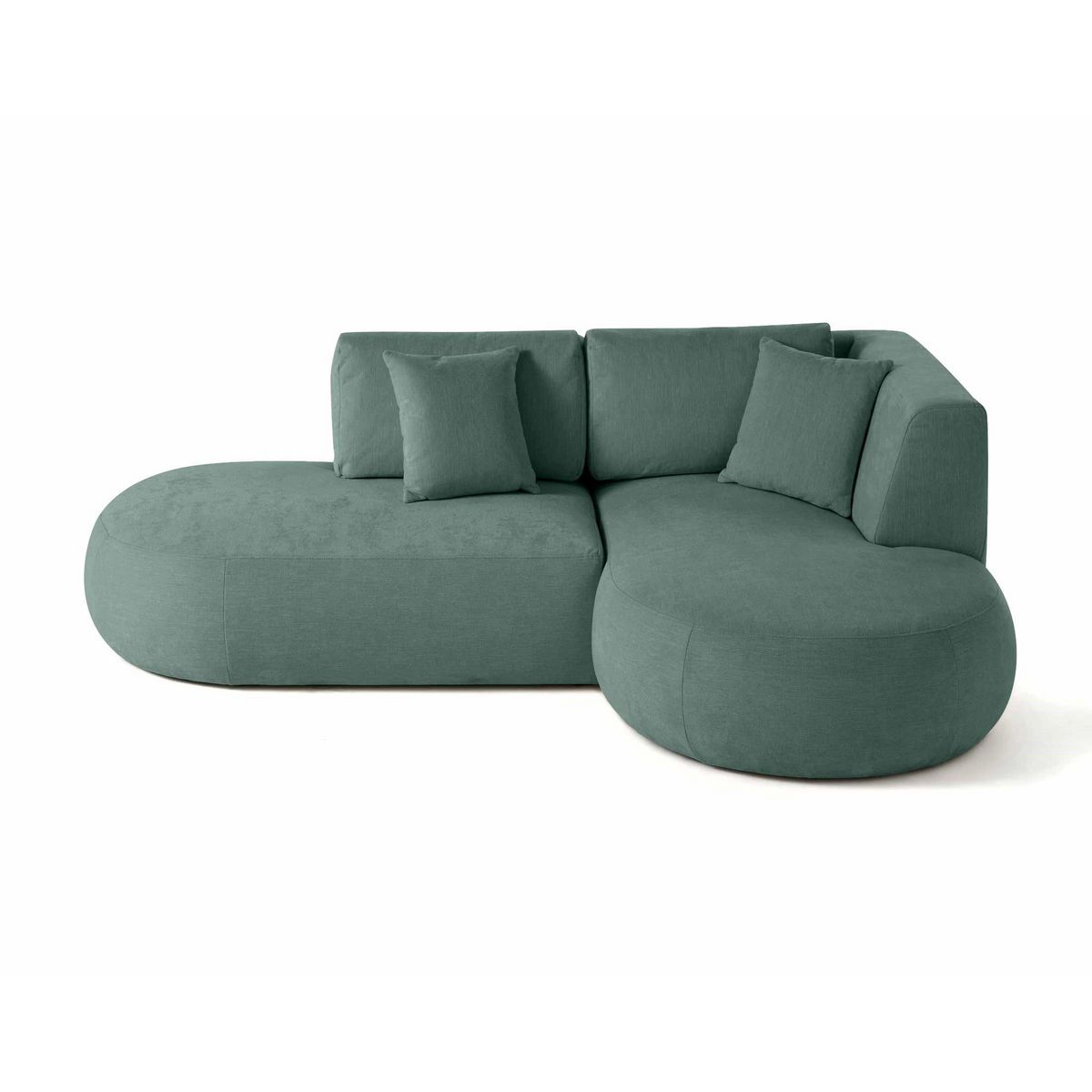 LISA DESIGN Santorini - canapé modulable d'angle droit - 4 places - en tissu texturé