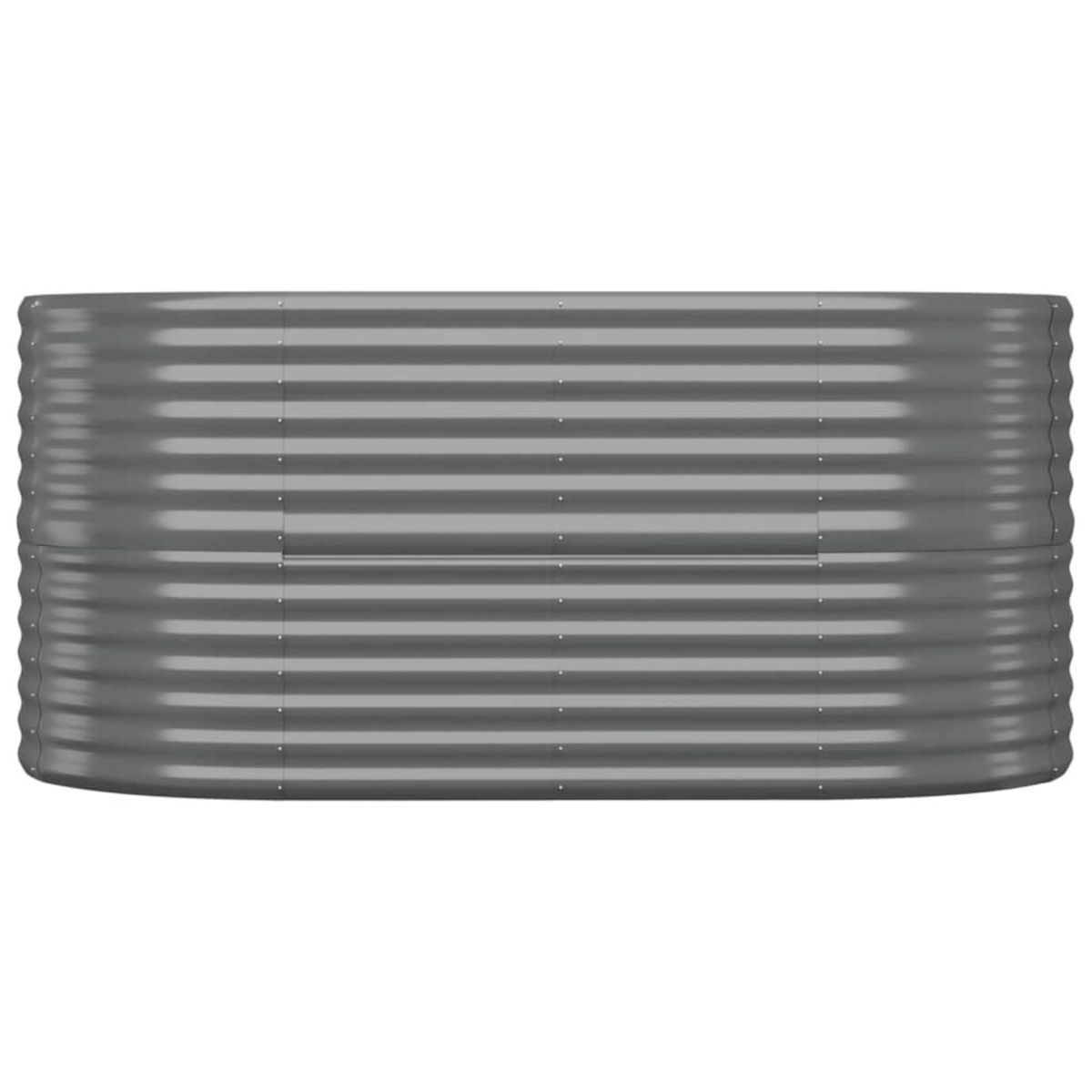 VIDAXL Lit sureleve de jardin Acier enduit de poudre 152x80x68 cm gris