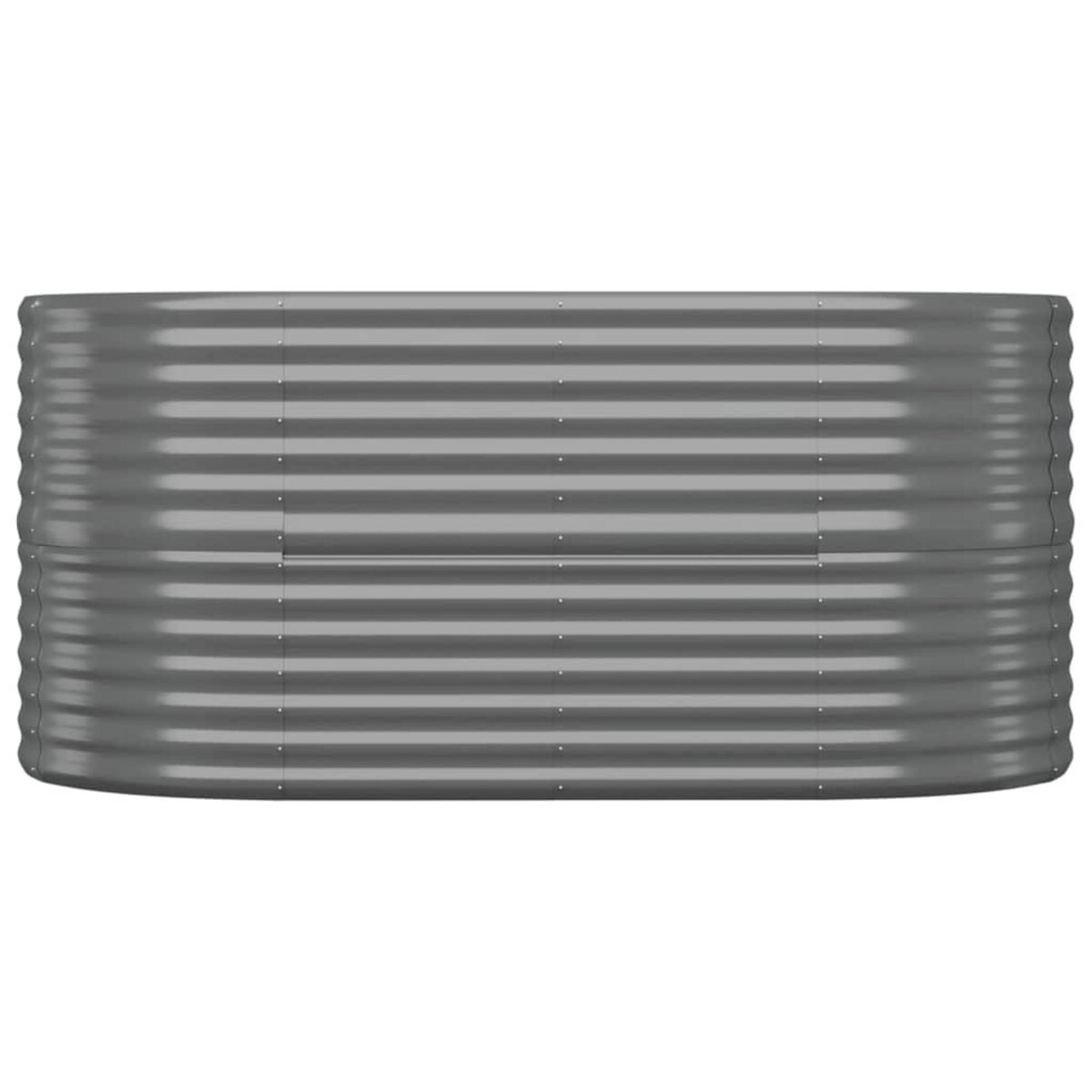 VIDAXL Lit sureleve de jardin Acier enduit de poudre 152x80x68 cm gris