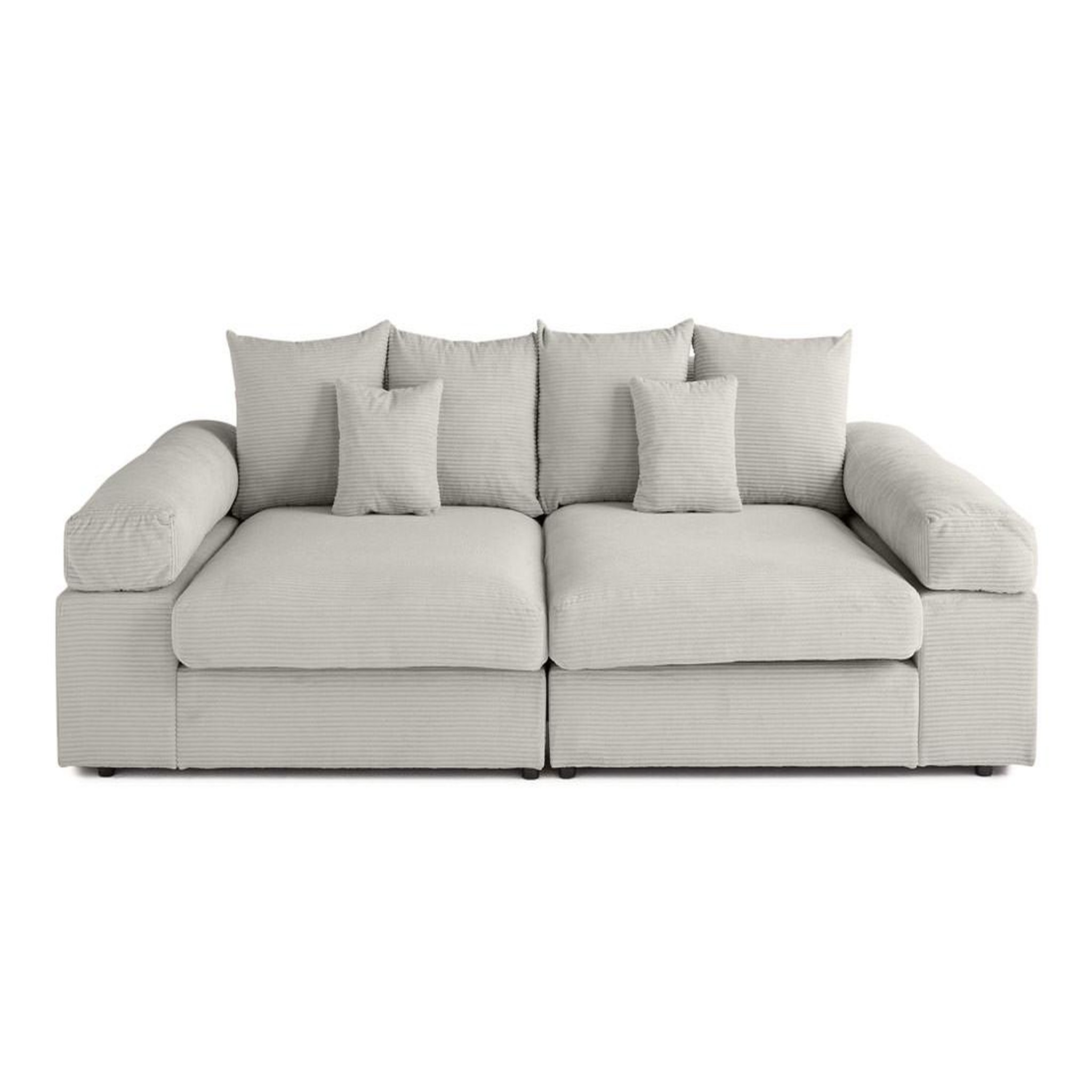 Voir la diapositive 1 : LISA DESIGN Aspen - canapé 4 places - assise profonde - velours côtelé