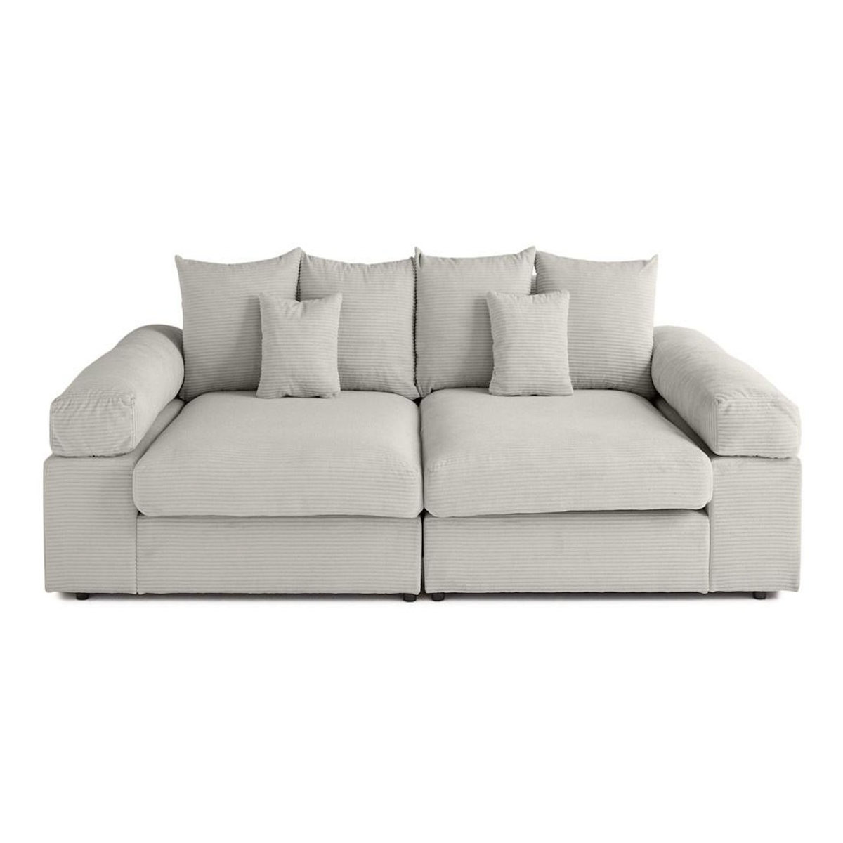 LISA DESIGN Aspen - canapé 4 places - assise profonde - velours côtelé