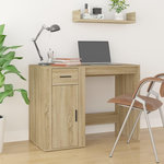 VIDAXL Bureau Chene sonoma 100x49x75 cm Bois d'ingenierie