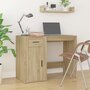 Voir la diapositive 1 : VIDAXL Bureau Chene sonoma 100x49x75 cm Bois d'ingenierie