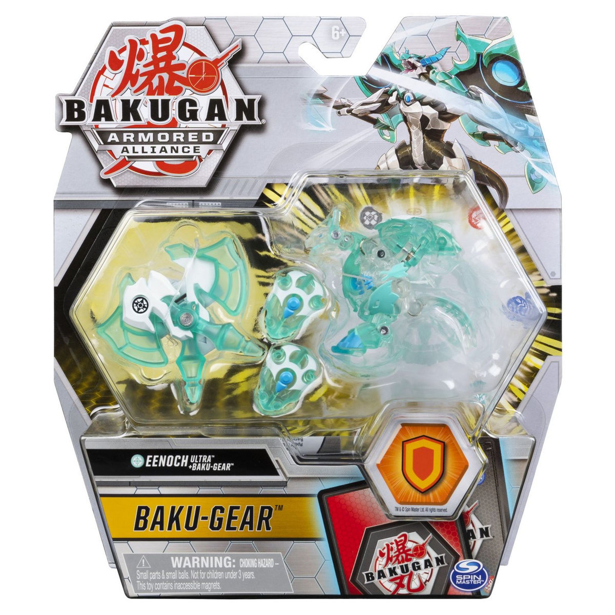 SPIN MASTER Pack 1 Bakugan ultra avec Baku-Gear Saison 2 - Eenoch Blanc Bleu