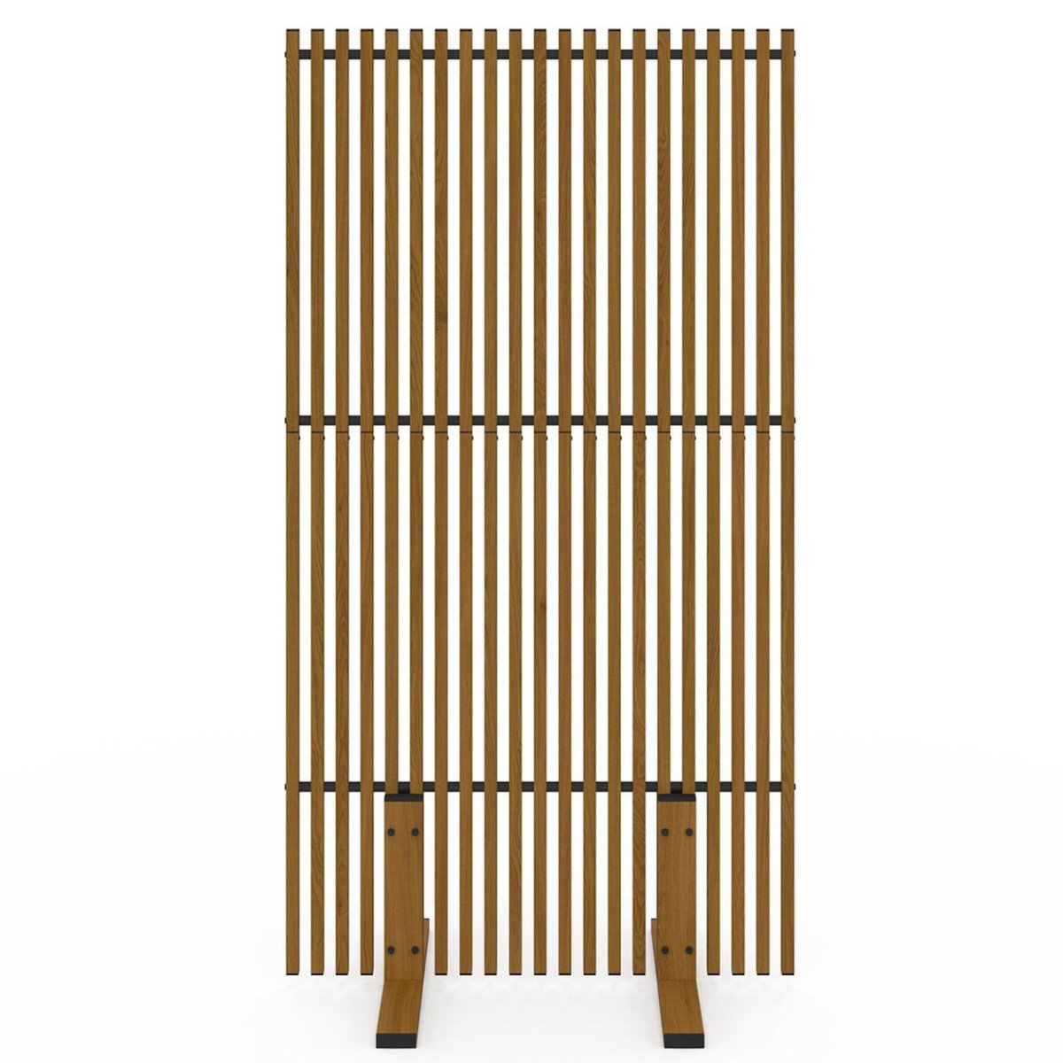 ID MARKET Paravent extérieur ajouré claustra décoratif extérieur 80 x 150 cm effet bois