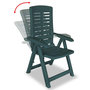 Voir la diapositive 2 : VIDAXL Chaises inclinables de jardin lot de 4 Plastique Vert