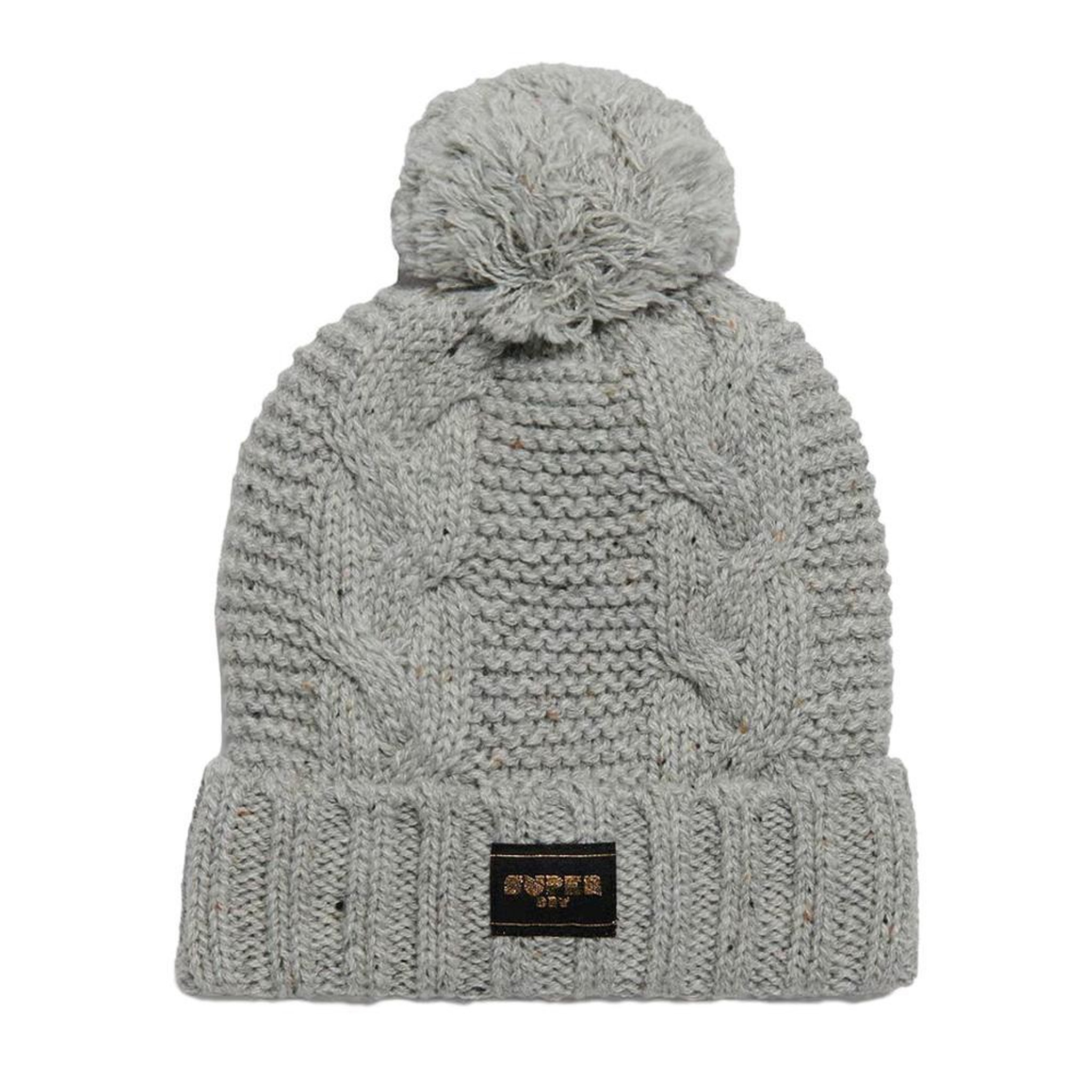 Calvin Klein Bonnet Gris Femme  Superdry Cable Knit Beanie. Coloris disponibles : Gris