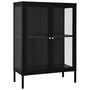 Voir la diapositive 2 : VIDAXL Buffet Noir 75x35x105 cm Acier et verre