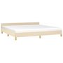 Voir la diapositive 3 : VIDAXL Cadre de lit sans matelas creme 200x200 cm tissu