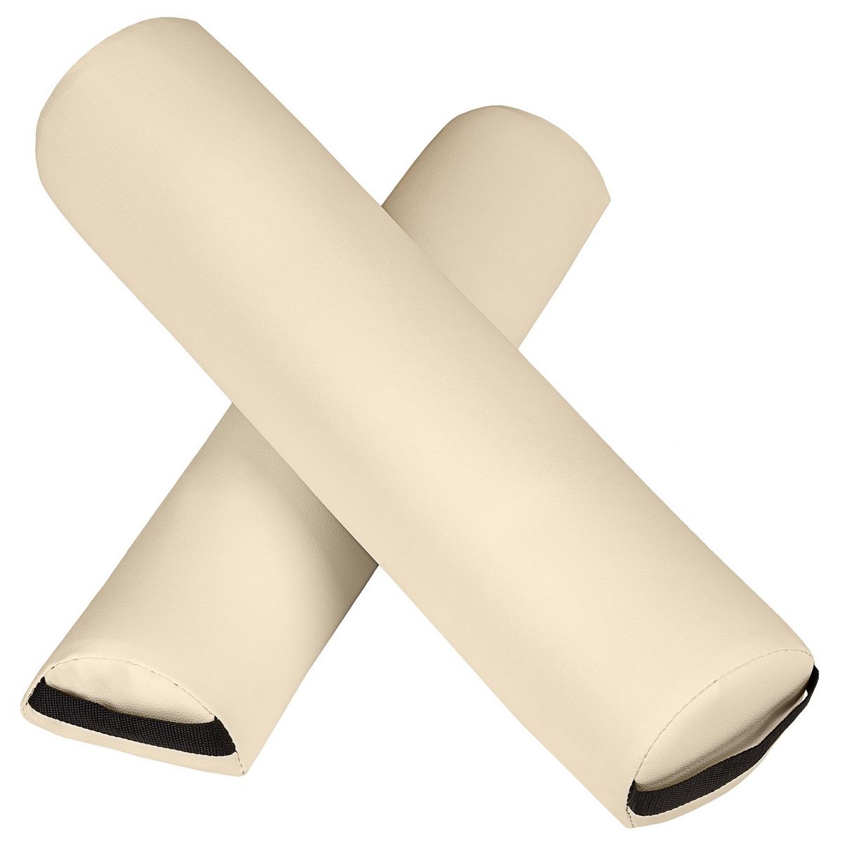 tectake Ensemble de coussins de massage demi-rouleau et rouleau pour le cou ou le genou beige