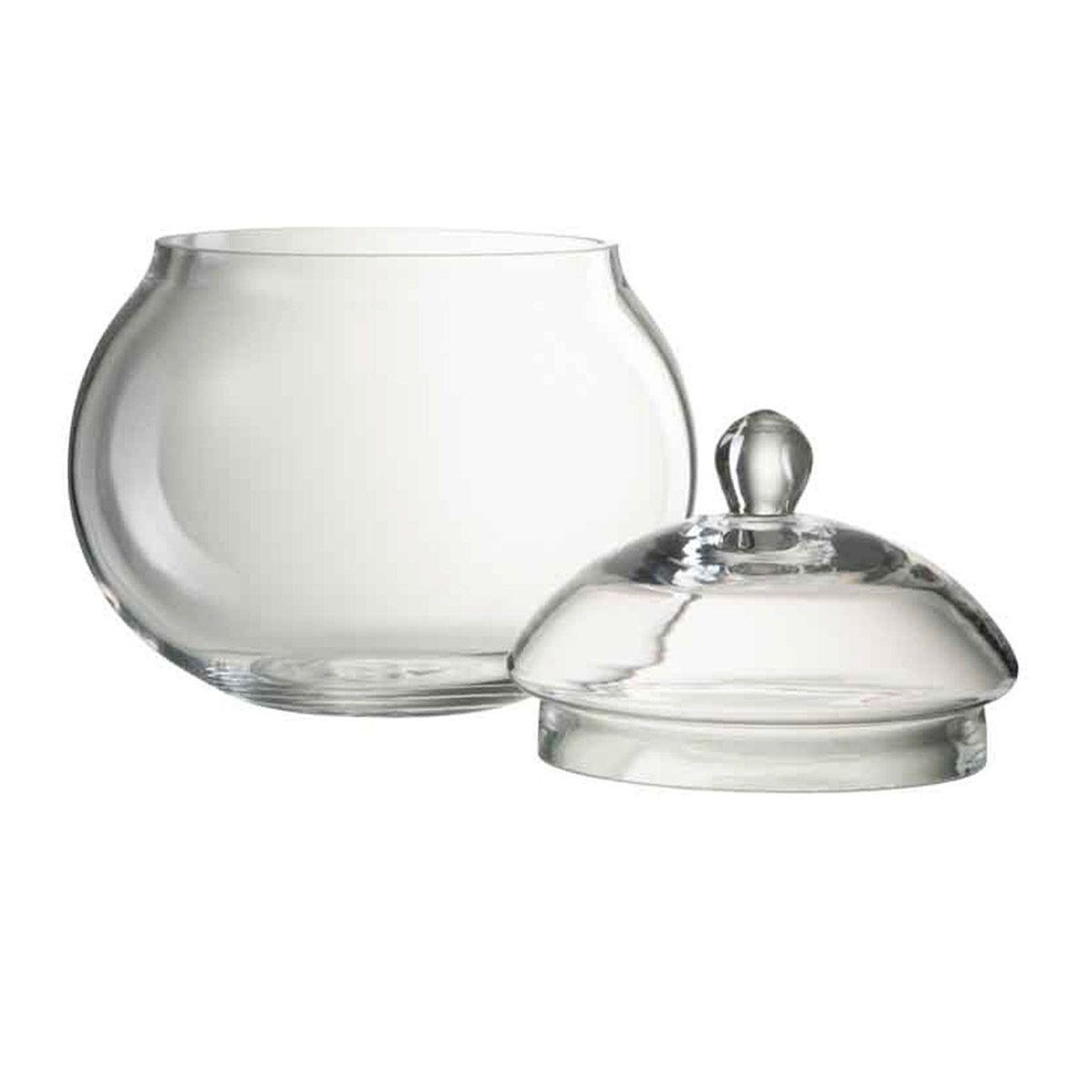 Voir la diapositive 2 : J-LINE Bocal en Verre Design  Boule  23cm Transparent