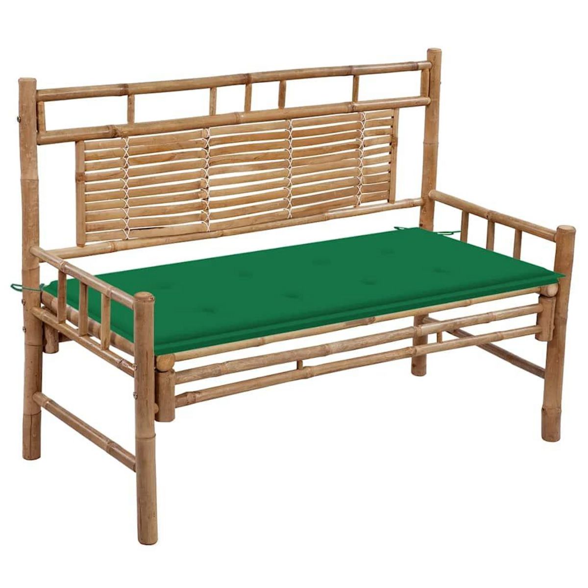 VIDAXL Banc de jardin avec coussin 120 cm Bambou