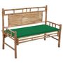 Voir la diapositive 1 : VIDAXL Banc de jardin avec coussin 120 cm Bambou