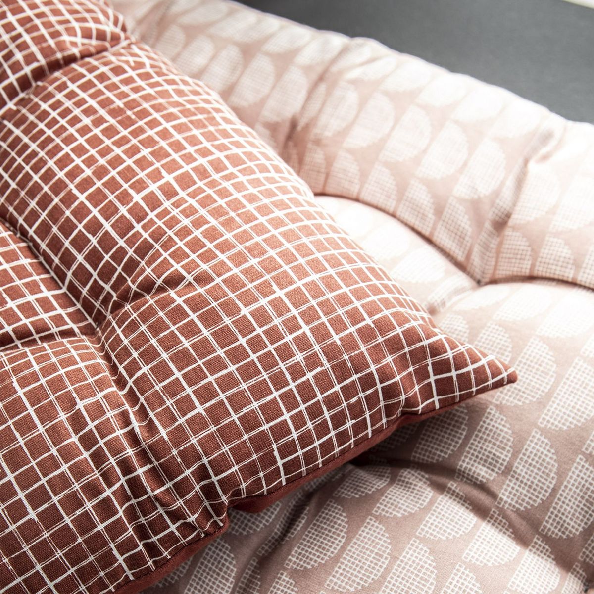 TODAY Matelas de sol fantaisie capitonné 100% coton 120x60x7 cm