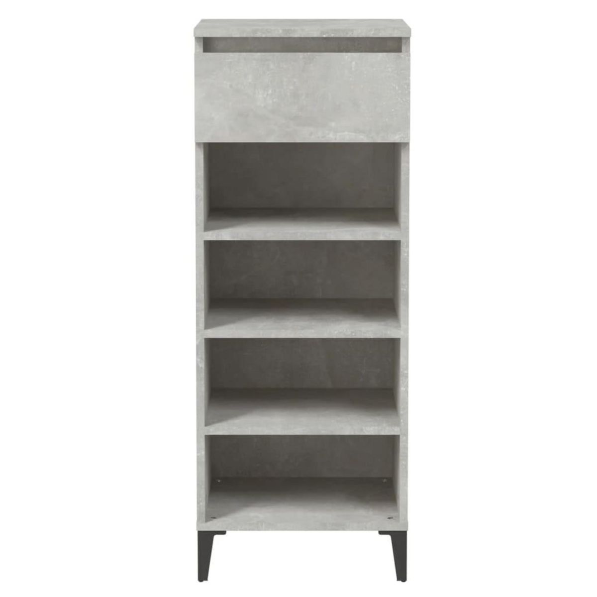 VIDAXL Etagere a chaussures Gris beton 40x36x105 cm Bois d'ingenierie