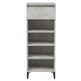 Voir la diapositive 5 : VIDAXL Etagere a chaussures Gris beton 40x36x105 cm Bois d'ingenierie