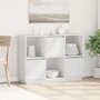 Voir la diapositive 1 : VIDAXL Buffet Blanc 110,5x35x80 cm Bois massif de pin