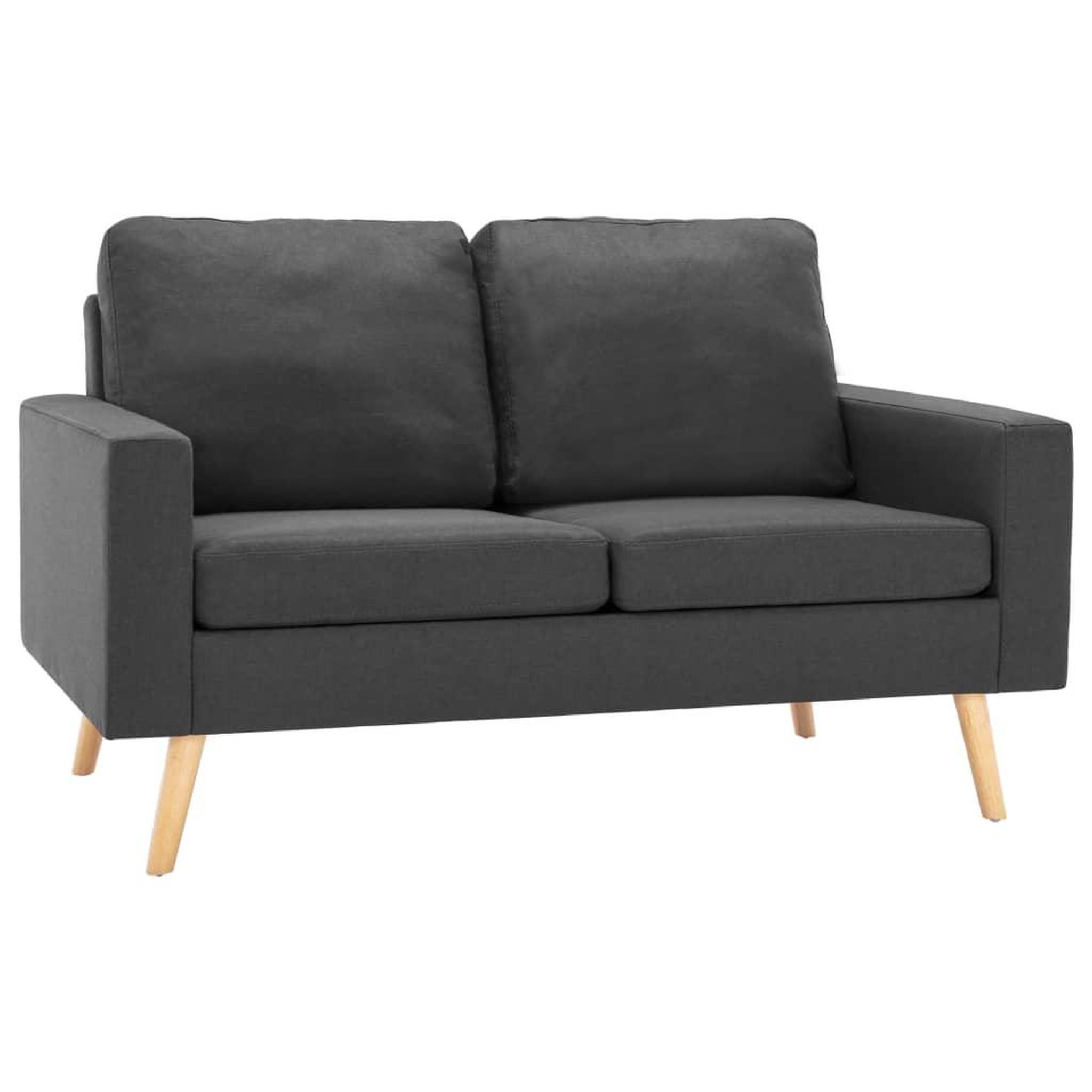 Voir la diapositive 5 : VIDAXL Ensemble de canapes 2 pcs Tissu Gris fonce