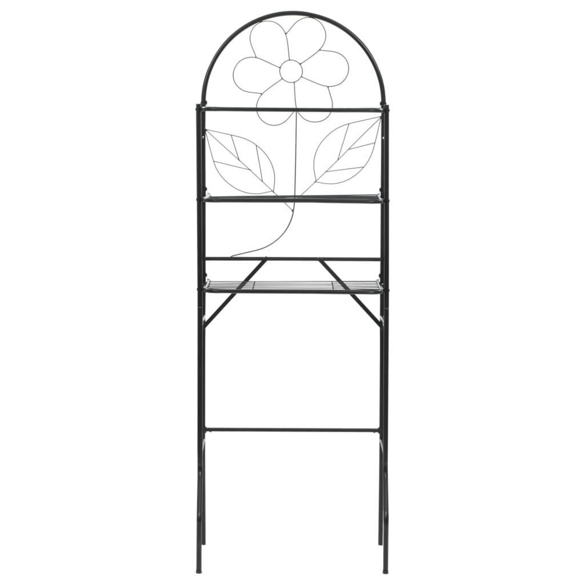 VIDAXL Etagere de toilette Noir 60x33x174 cm
