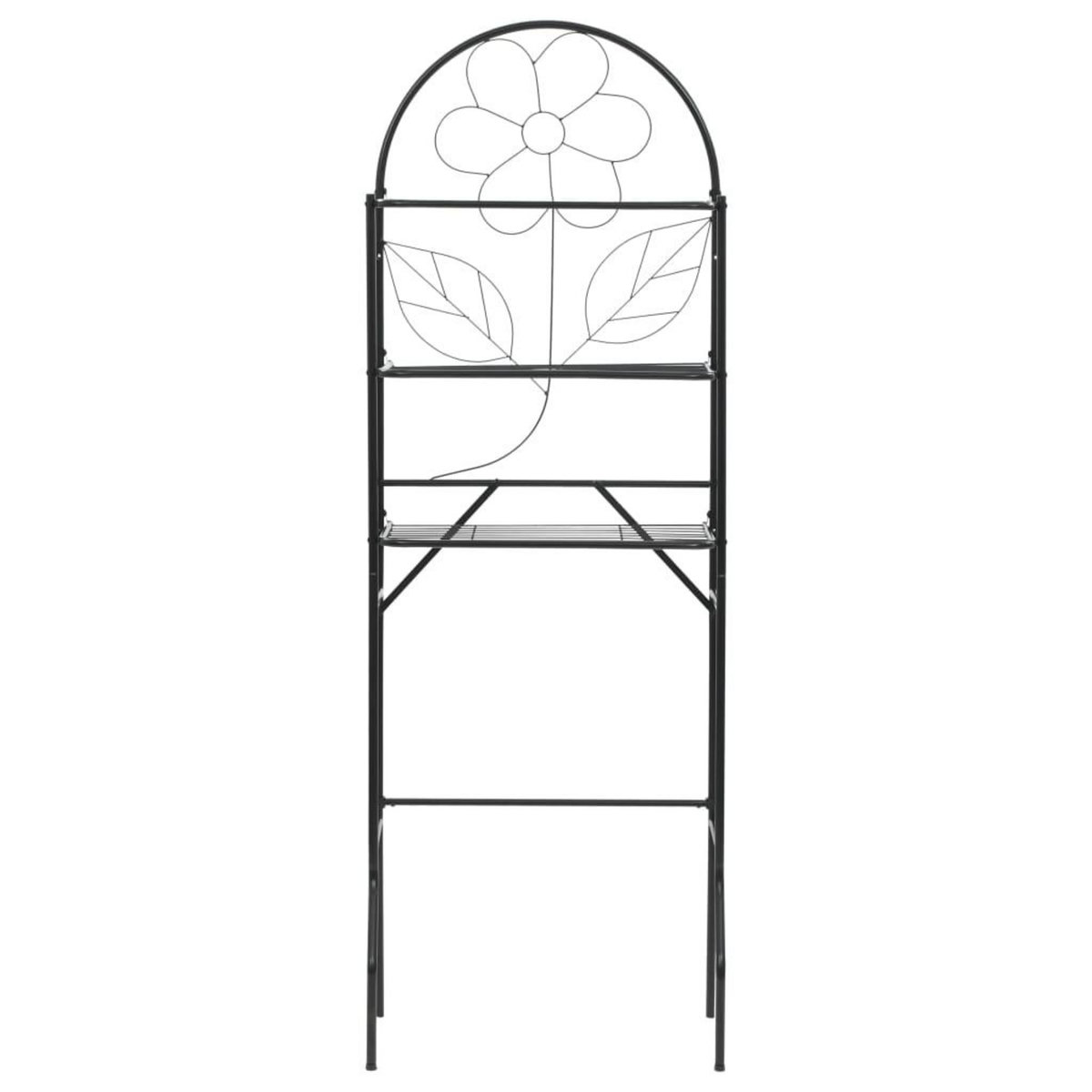 VIDAXL Etagere de toilette Noir 60x33x174 cm