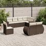 Voir la diapositive 1 : VIDAXL Salon de jardin 8 pcs avec coussins marron resine tressee