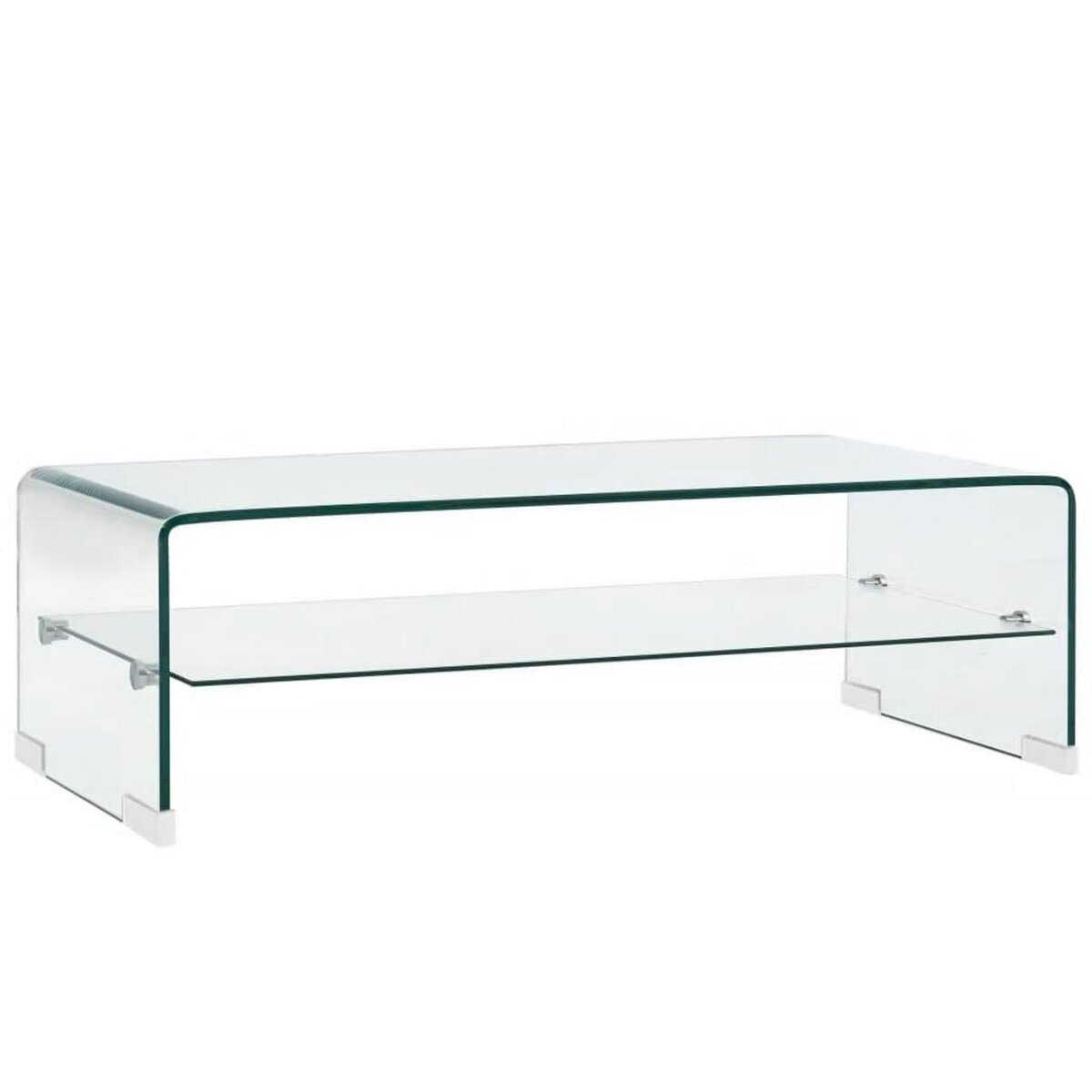 VIDAXL Table basse Clair 98x45x31 cm Verre trempe
