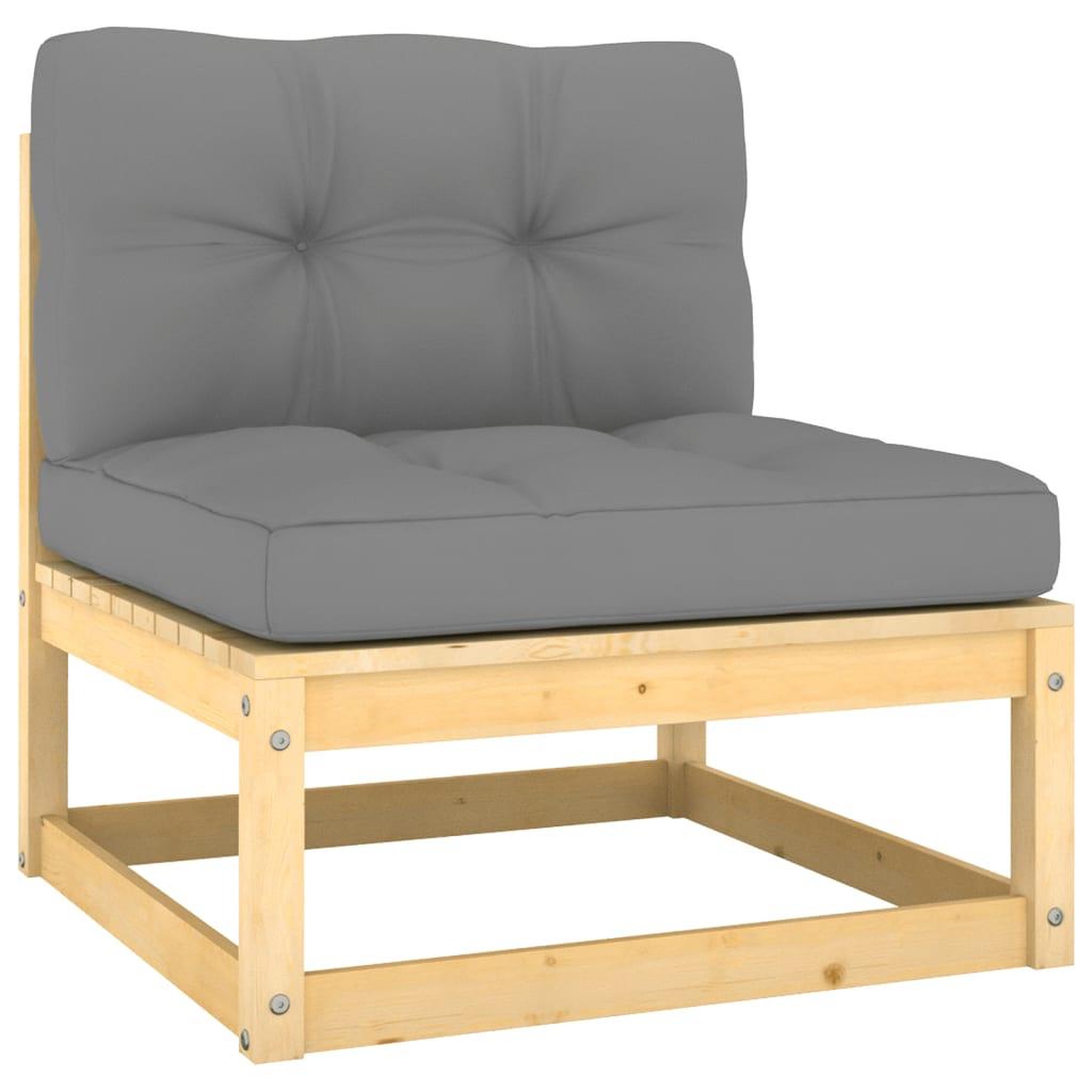 Voir la diapositive 5 : VIDAXL Salon de jardin 5 pcs avec coussins Bois de pin massif