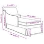Voir la diapositive 6 : VIDAXL Fauteuil long et traversin accoudoir droit gris clair velours