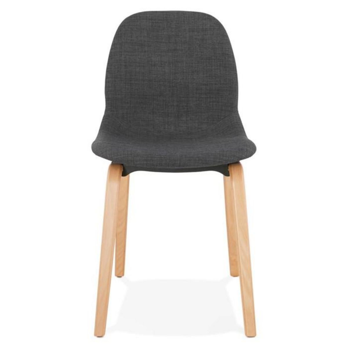 Paris Prix Chaise Design en Tissu  Tikel  81cm Gris Foncé & Naturel