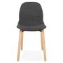 Voir la diapositive 2 : Paris Prix Chaise Design en Tissu  Tikel  81cm Gris Foncé & Naturel