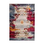 Paris Prix Tapis Oriental à Poils Courts  Anouk  Rouge. Coloris disponibles : Rouge