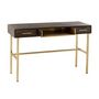 Voir la diapositive 5 : Paris Prix Console 2 Tiroirs en Bois  Janis  120cm Marron & Or