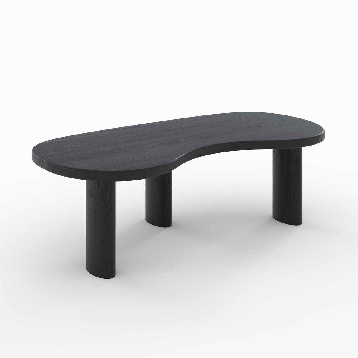 Rendez vous déco Table basse organique en bois massif de mindi noir-Brandan