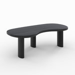 Rendez vous déco Table basse organique en bois massif de mindi noir-Brandan