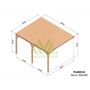 Voir la diapositive 2 : JARDIDECO Pergola adossée en bois Reims 500 x 400 cm - Maderland