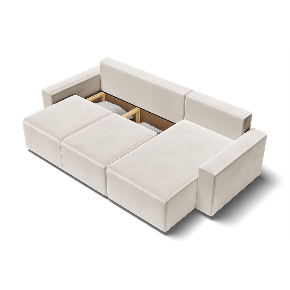 Canapé d'angle convertible et réversible velours  JOY