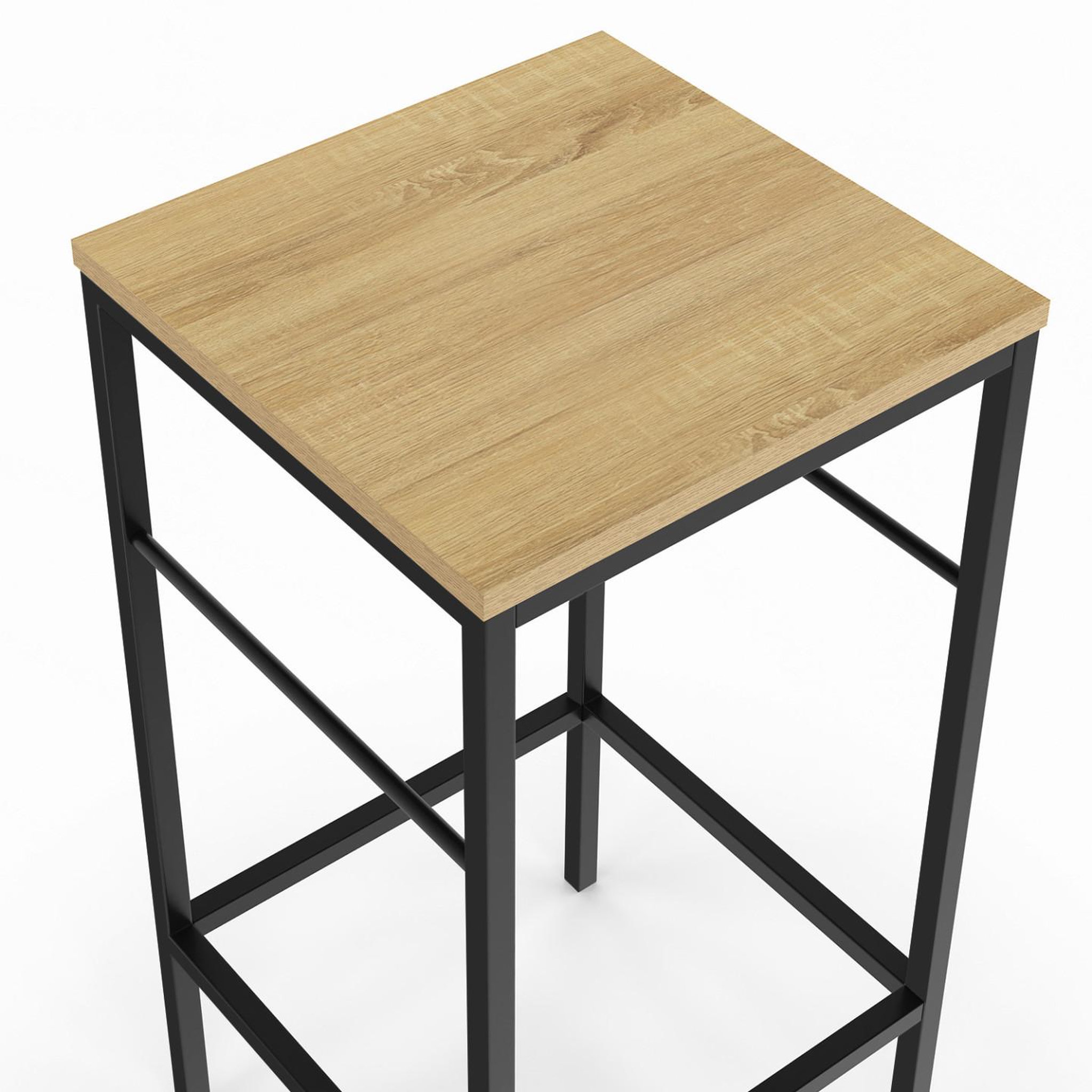 Voir la diapositive 6 : ID MARKET Lot de 4 tabourets de bar detroit design industriel