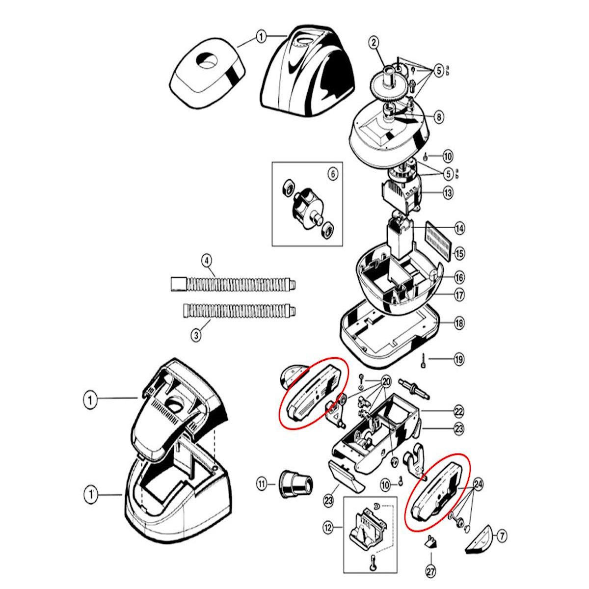 Hayward Kit patins blancs pour nettoyeur de piscine - Hayward
