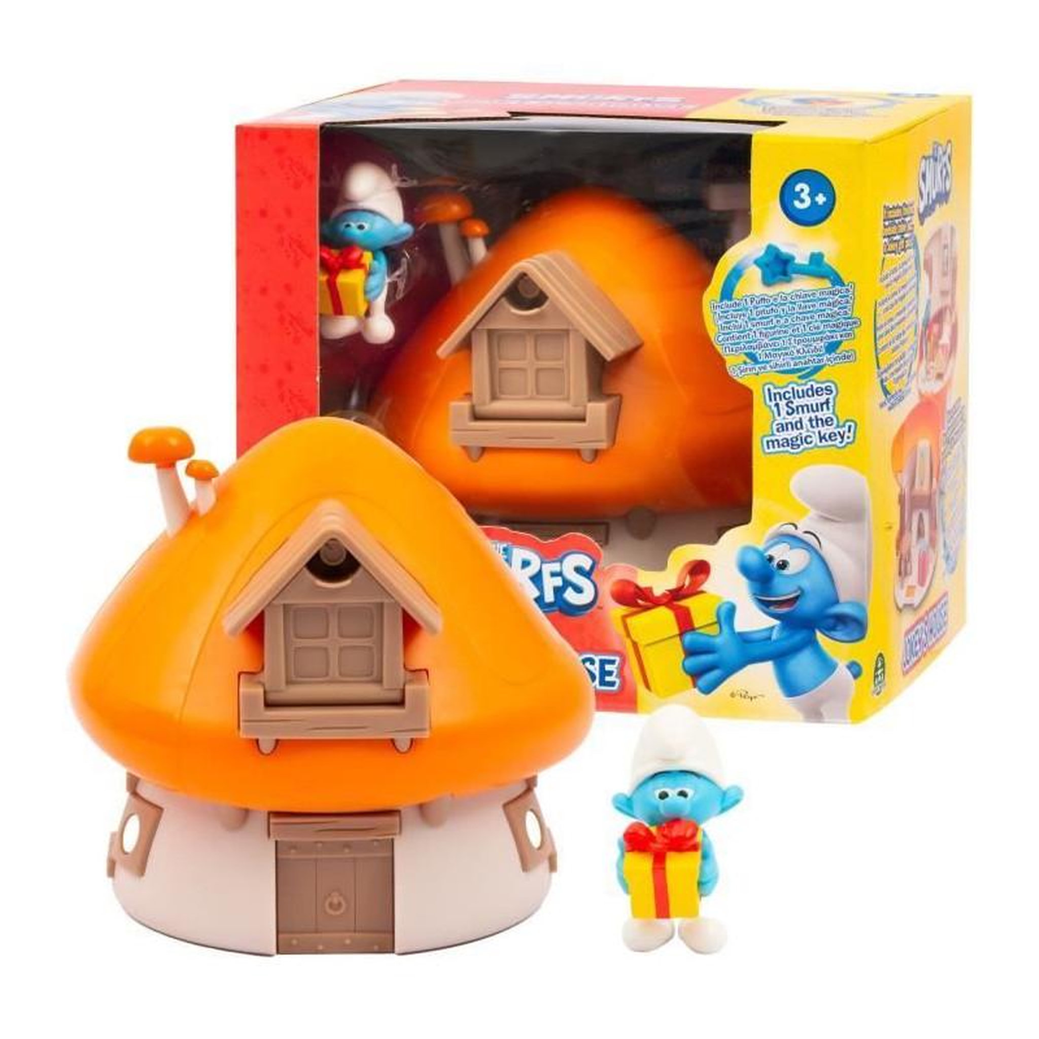 Voir la diapositive 2 : Giochi Preziosi Maison de jeu - GIOCHI PREZIOSI - Les Schtroumpfs - Maison magique avec 1 figurine Farceur et accessoires - a partir de 3 ans -