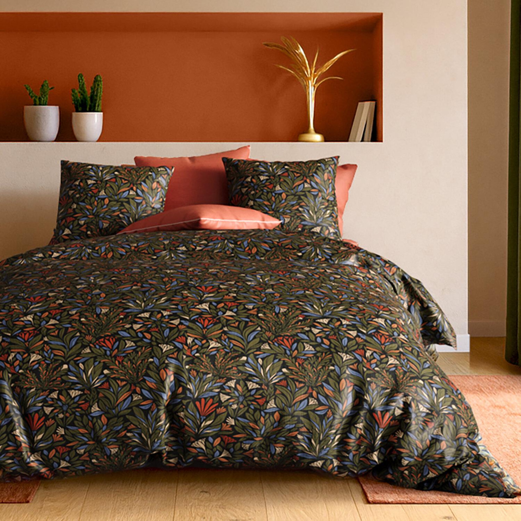Voir la diapositive 2 : ATELIER DU COTON Parure housse de couette 100% coton 71fils bogota
