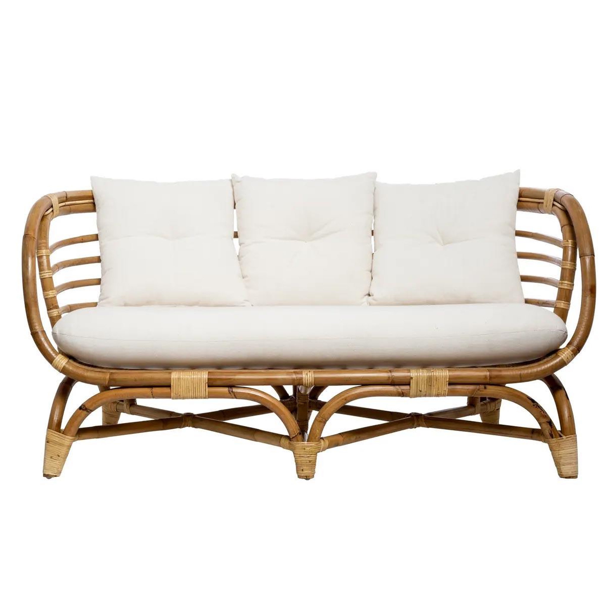 ATMOSPHERA Canapé 2 places en rotin  farah  143cm naturel