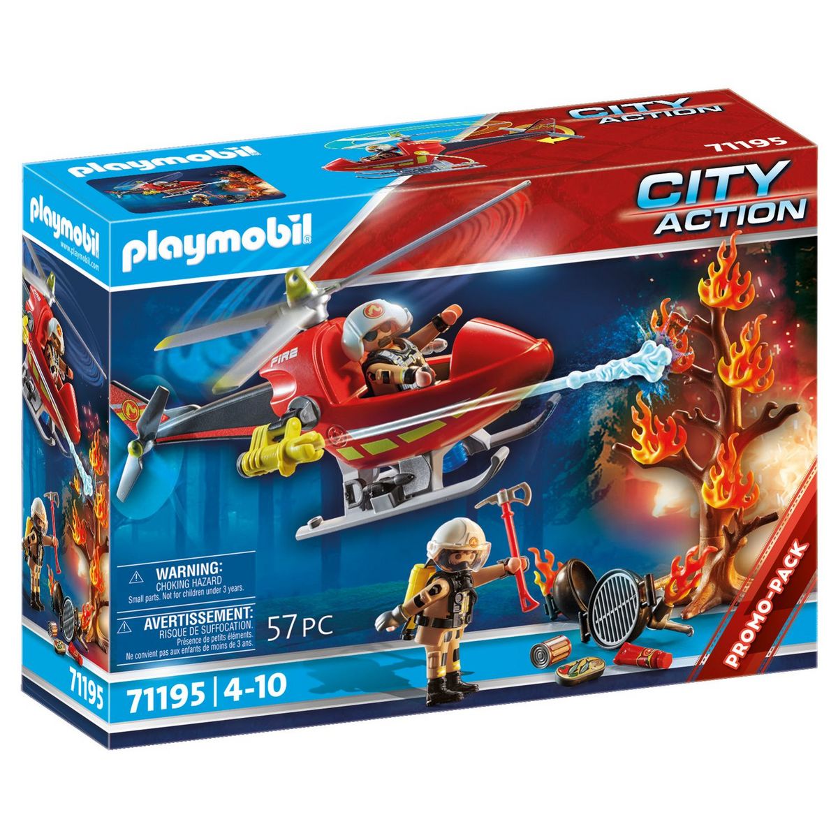 PLAYMOBIL 71195 Hélicoptère pompiers 