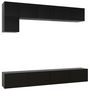 Voir la diapositive 2 : VIDAXL Ensemble de meuble TV 5 pcs Noir Bois d'ingenierie