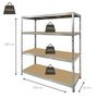 Voir la diapositive 3 : EUROSPEN Etagère de rangement modulable et polyvalente pour atelier, garage cave ...Charges Lourdes -180x150x40cm - Gris